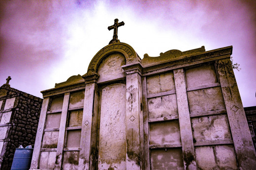 A burial vault in a New Orleans cemetery