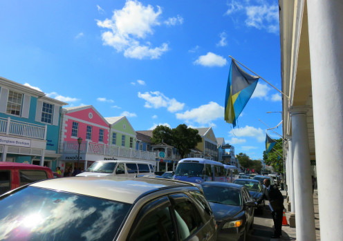 Shops on Bay Street in Nassau, Bahamas