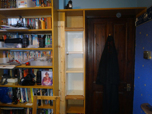 Middle shelves fitted in place.