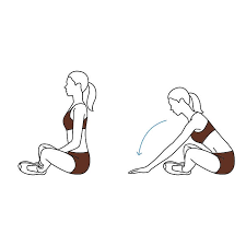 Butterfly bending stretch (Hold for 30 - 40 sec)