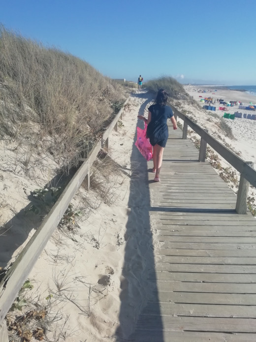 Photo of my daughter walking along the beach. Taken last year.