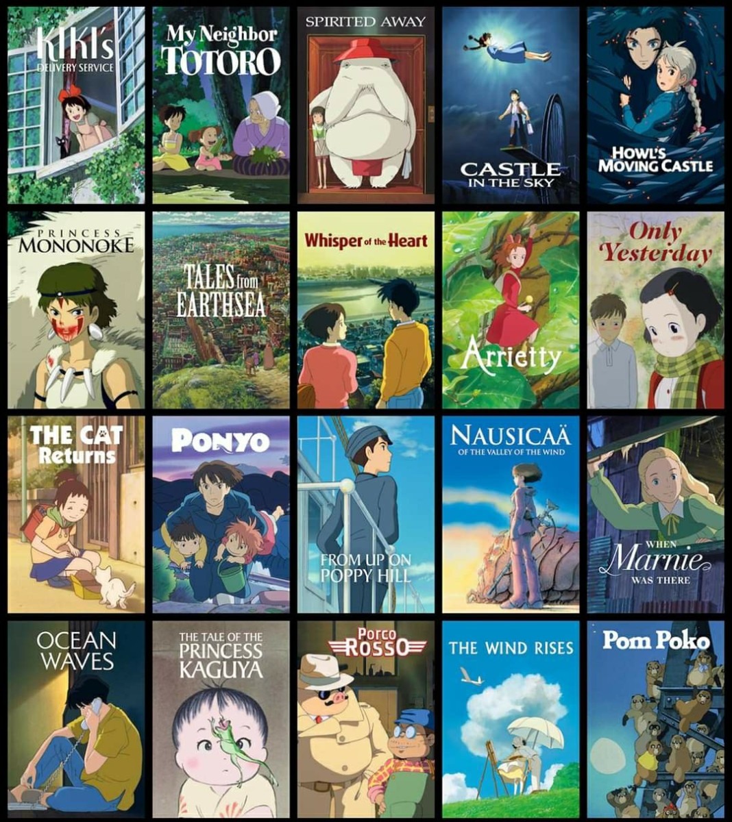 A list of most of Studio Ghibli's films.