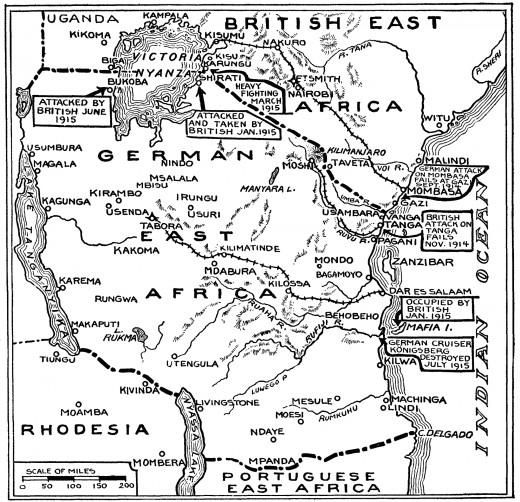 A contemporary map of the campaign published in a newspaper.