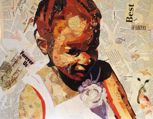 Collage of a little girl