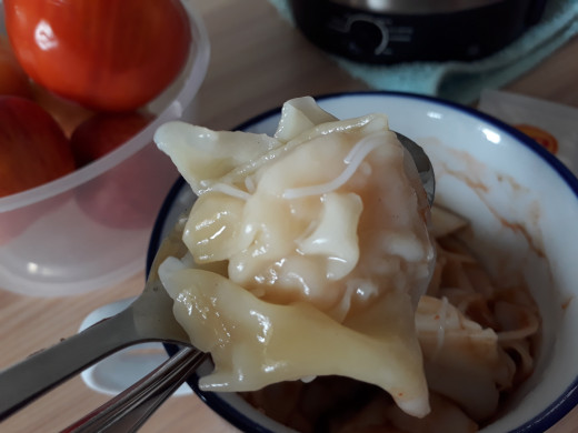 Delicious prawn dumpling