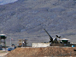 Anti-aircraft guns at Natanz facility.