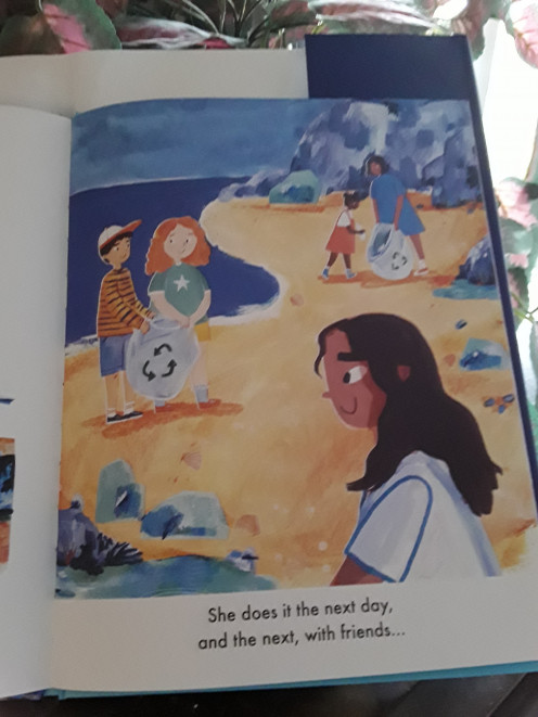 Meera and her mom decide to clean the beach