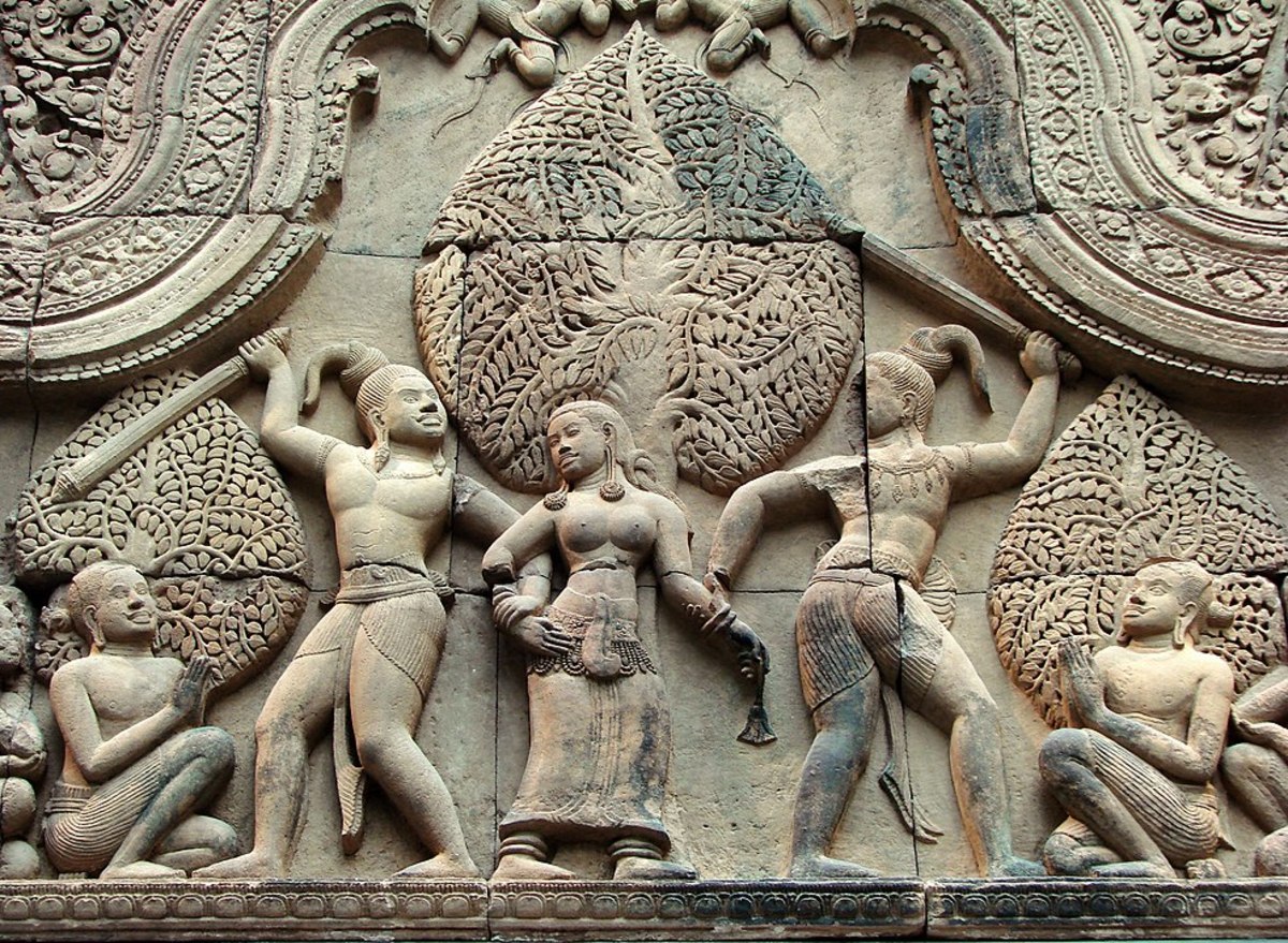 The demons Sunda and Upasunda disputing the apsara Tilottama