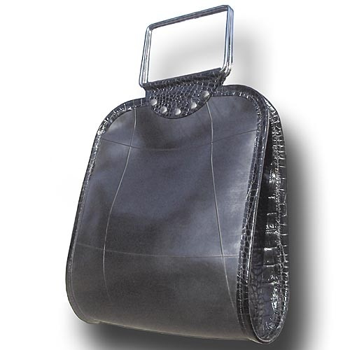 Not Versace, but fairly stylish handbag made from old tyres      credit keetsa.com