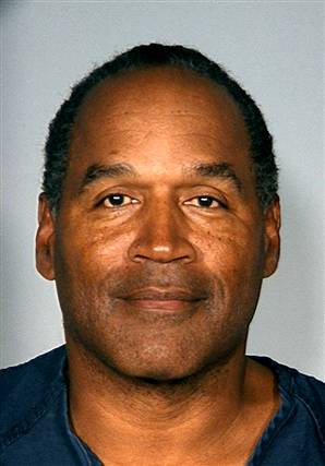 O.J. Simpson, in a Las Vegas police booking photo