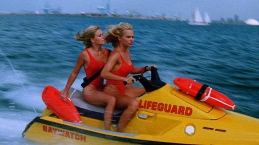A scene from TV show Baywatch