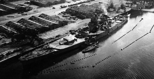 French battleship Jean Bart at Casablanca 