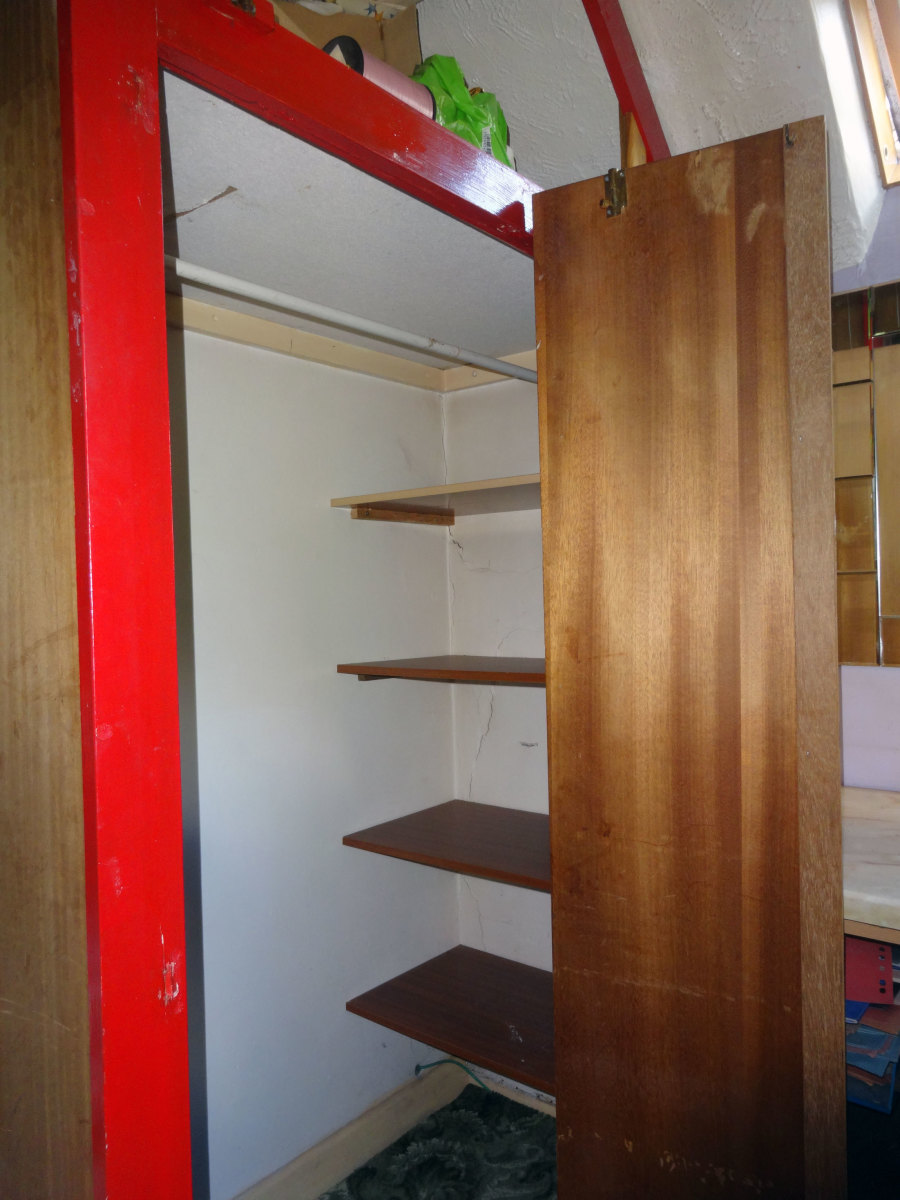 The Old shelving to be removed.