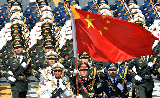 Soldiers of the People's Liberation Army of China at the military parade to mark the 70th anniversary of Victory in the 1941–1945 Great Patriotic War