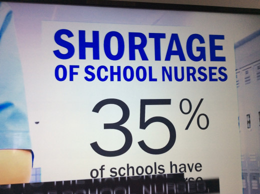 CBS This Morning featured this photo of the part-time nurses that exist within school districts in the U.S.