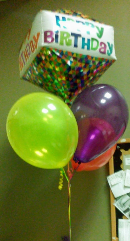 These are balloons a coworker bought for me many years ago.