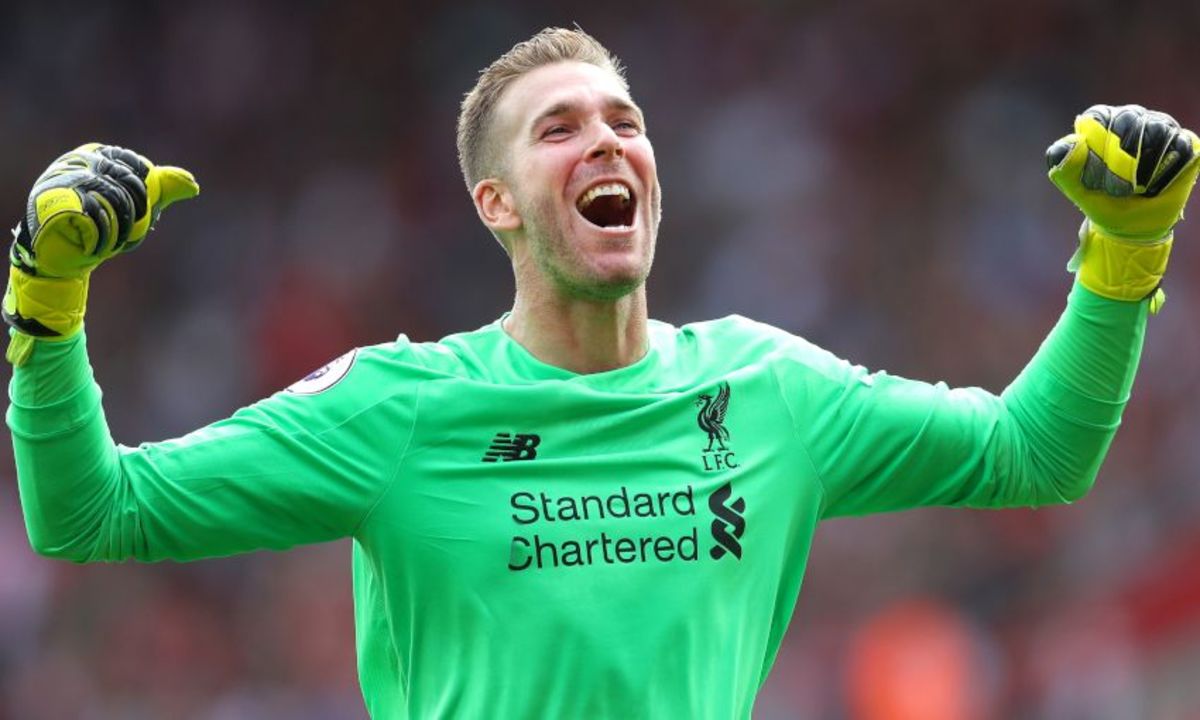 Adrian celebrating after a win for Liverpool FC