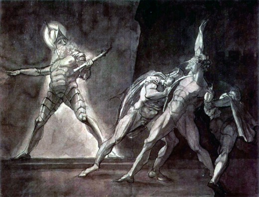 Fuseli's image of Hamlet and the ghost