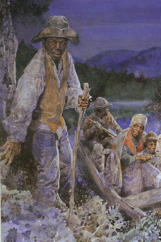 Jerry Pinkney (1939-  ) Cover for Underground Railroad Official National Park Handbook Reprint 1999 