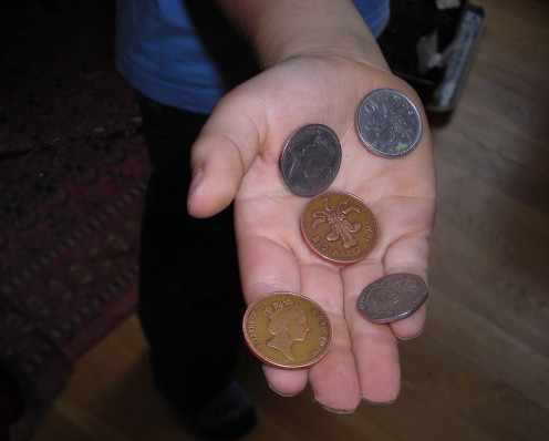 A handful of small change