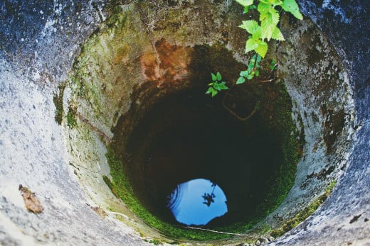 An old hand dug water well.