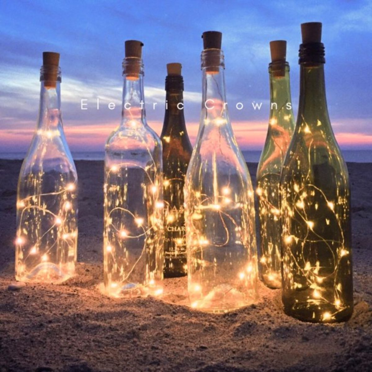 Use some empty wine bottles with some fairy lights to create some lighting for your reception.