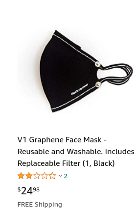 Screen shot, mask at Amazon