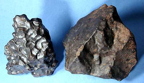 Two examples of meteorites