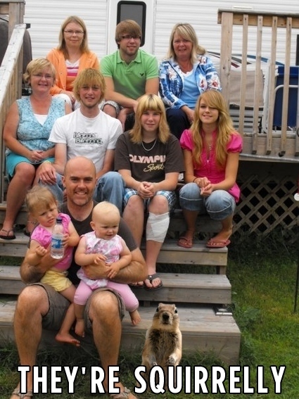 And here is Crasher Squirrels Adopted Human Family