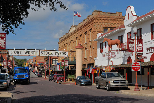 Fort Worth Stockyards at Exchange Ave 