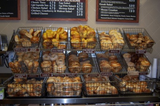 Look at all the Bagel Flavors