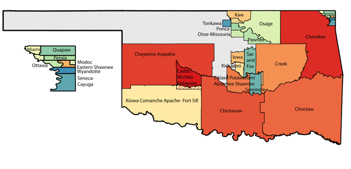  Map of Oklahoma Tribal Statistical Area, 2012.