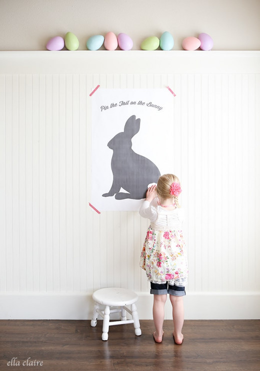 Get a really cute game for your kids for Easter. Just secure it to a wall with washi tape