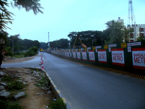 No person can walk on foot path or cross the road to go other-side,traffic finds it's way elsewhere.