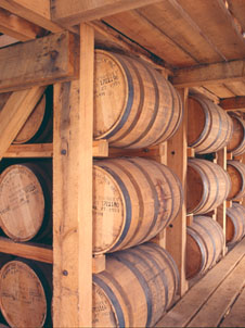 White Oak barrels are use to ferment Bourbon