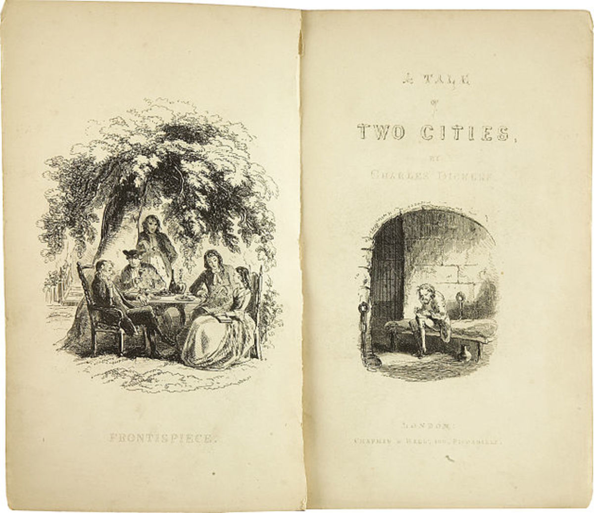 A Tale of Two Cities. With Illustrations by H. K. Browne. London: Chapman and Hall, 1859. First edition.