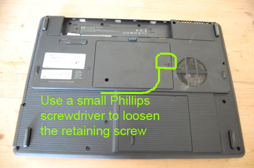 Removing the memory card cover