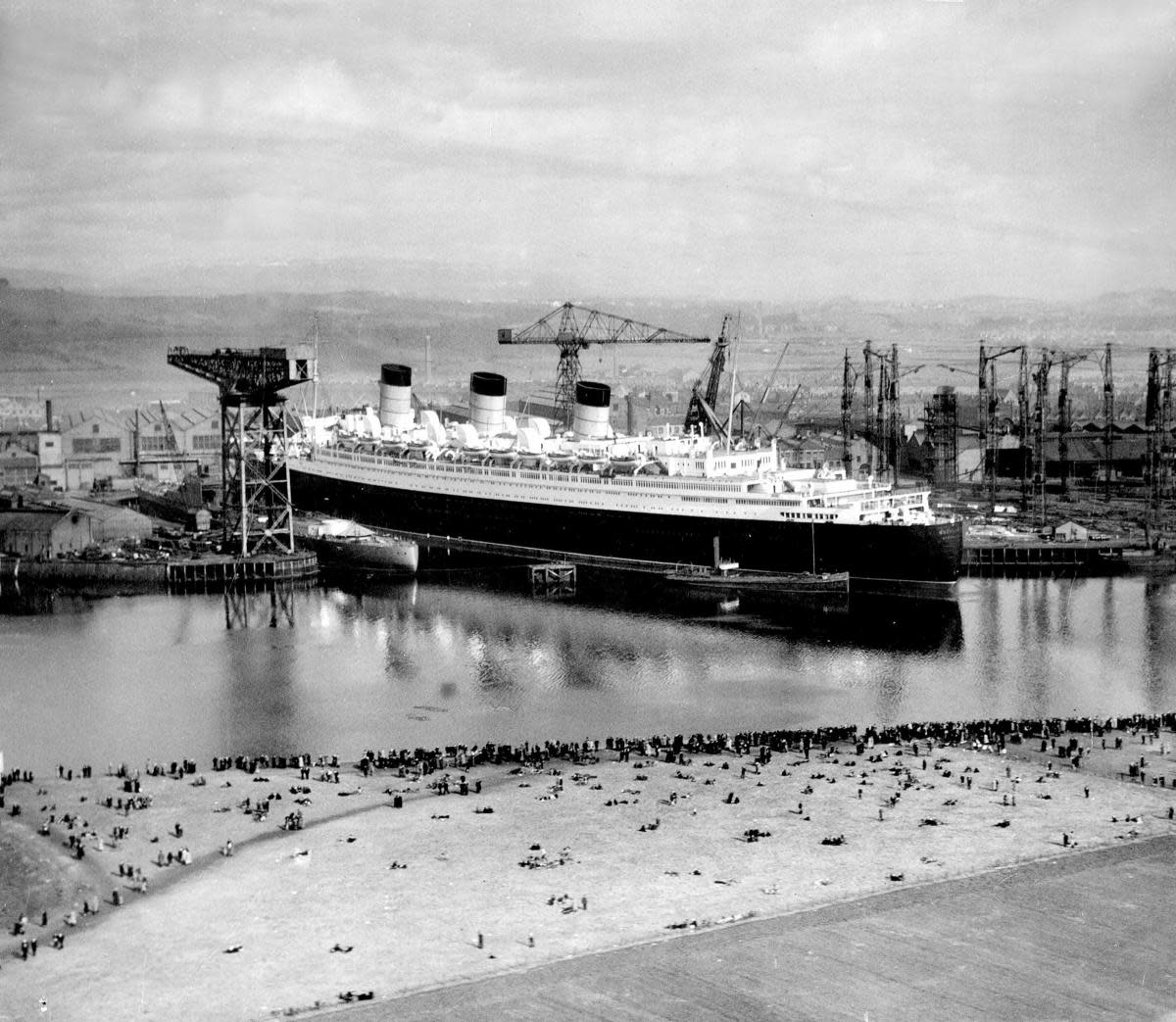 The Queen Mary, built at John Brown's in Clydebank in 1936.