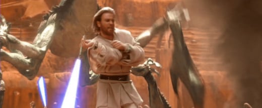 Obi-Wan Kenobi in the arena.