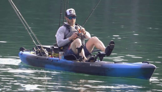 A Perception pedaling kayak.