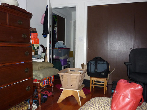 A messy bedroom is counter-productive. If your room resembles this one, then it's time you decluttered.
