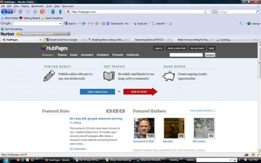My first ever featured hubs in the front page of Hubpages Website