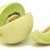 Honeydew melon with a segment removed