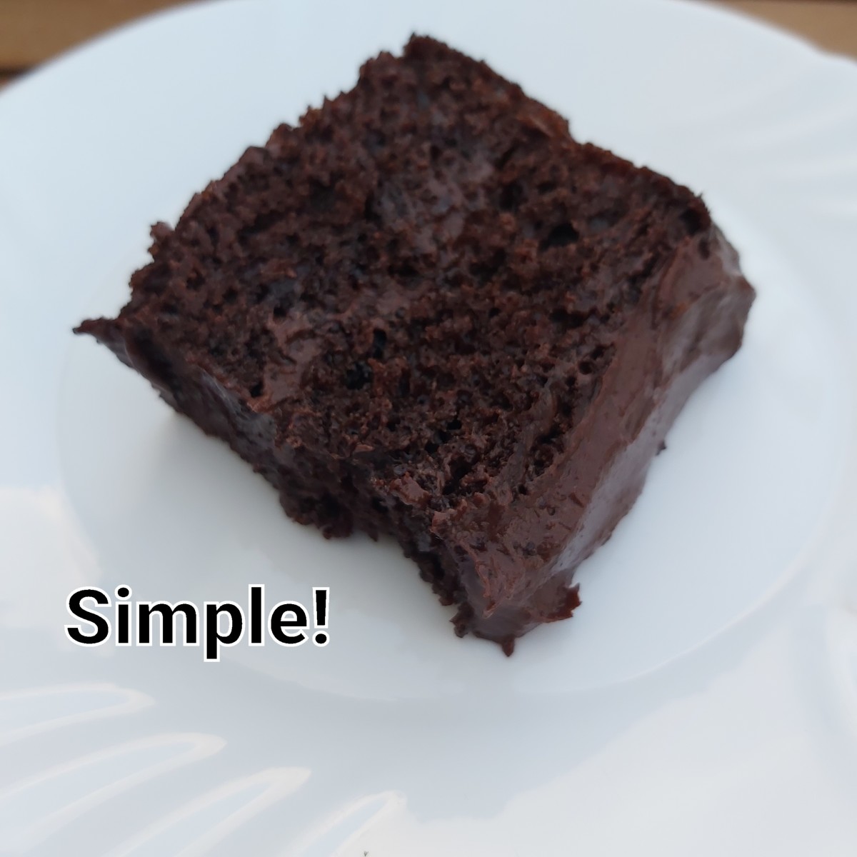 A Simple Slice of Chocolate Cake