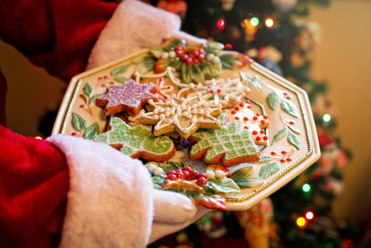 Many households leave cookies for Santa on Christmas Eve.