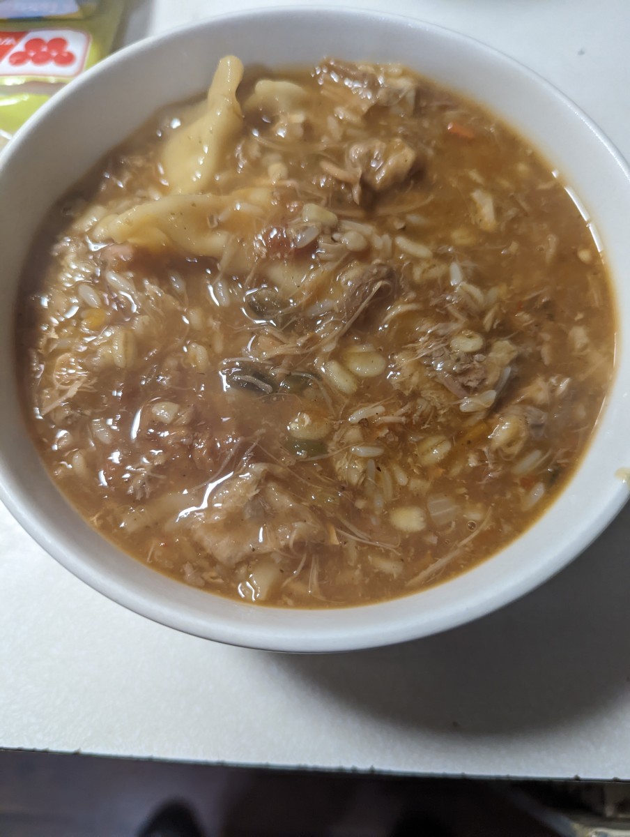 Barley Gumbo and Turkey Soup with Dumplings