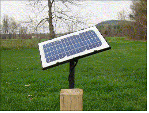 Here is a neat solar panel from a company in Vermont, notice that it can be adjusted to the Sun