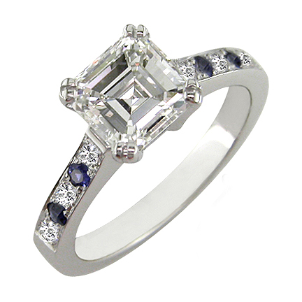 asscher cut diamond rings for engagement and weddings
