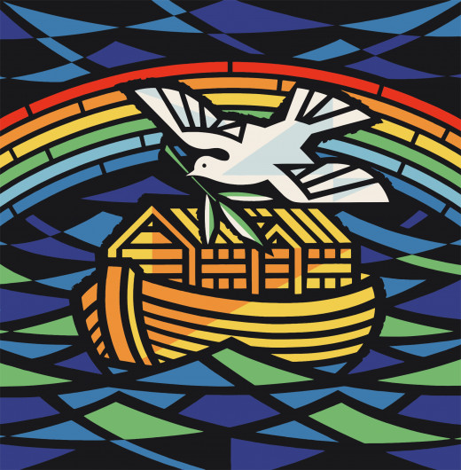 Noah's Ark and Dove: Image by Gordon Johnson from Pixabay