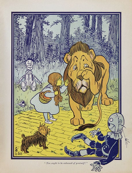 The Cowardly Lion from The Wizard of Oz was truly brave. He learned this as he matured in overcoming obstacles and fears in Oz.